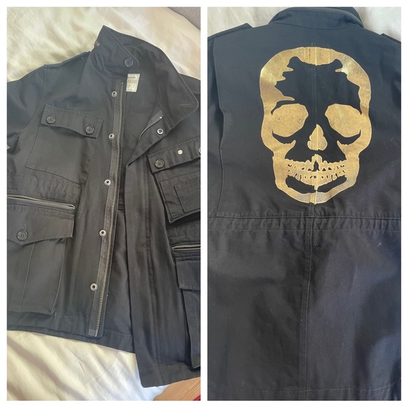 Zadig & Voltaire Denim/Utility Skull Jacket - Picture 3 of 7